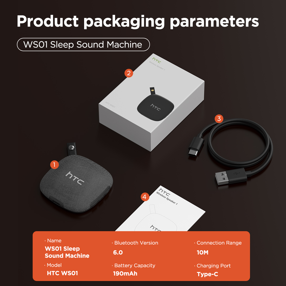 Outdoor Sport Bar - HTC WS01 Speaker Sleeping Aid Wireless