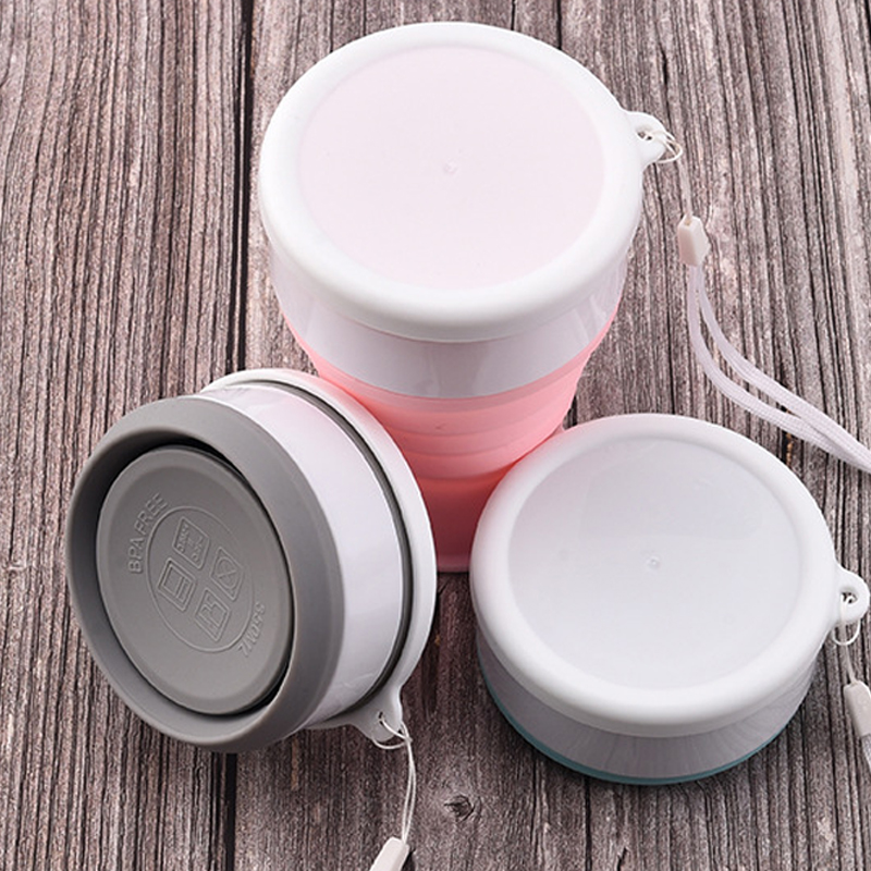 Outdoor Sport Glass Water Bottle - 200Ml Silicon Gấp Gọn Kính Cắm