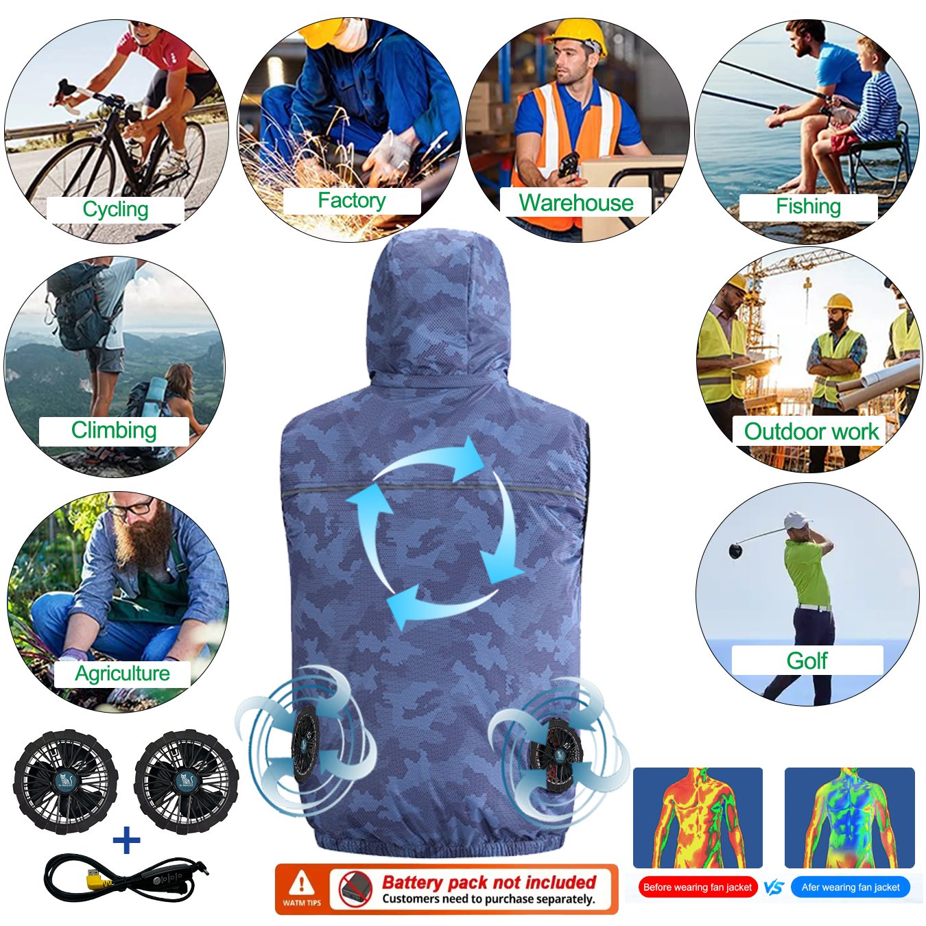 Summer Sport 12V/5V Fan Air Co - đánh giá và giá Outdoor Sport Jacket Women'S