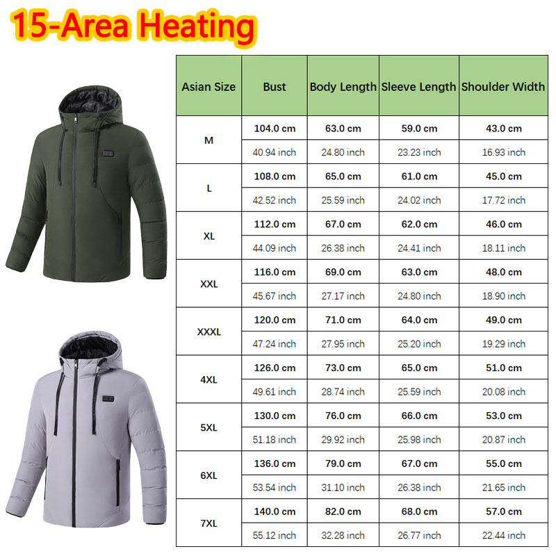 15 Area Heated Winter Hooded J - đánh giá và giá Outdoor Sport Area