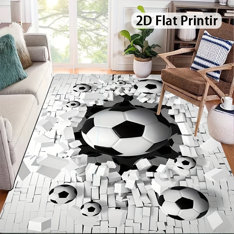 Soccer Ball 3D Effect Rug Flan - đánh giá và giá Outdoor Sport Area