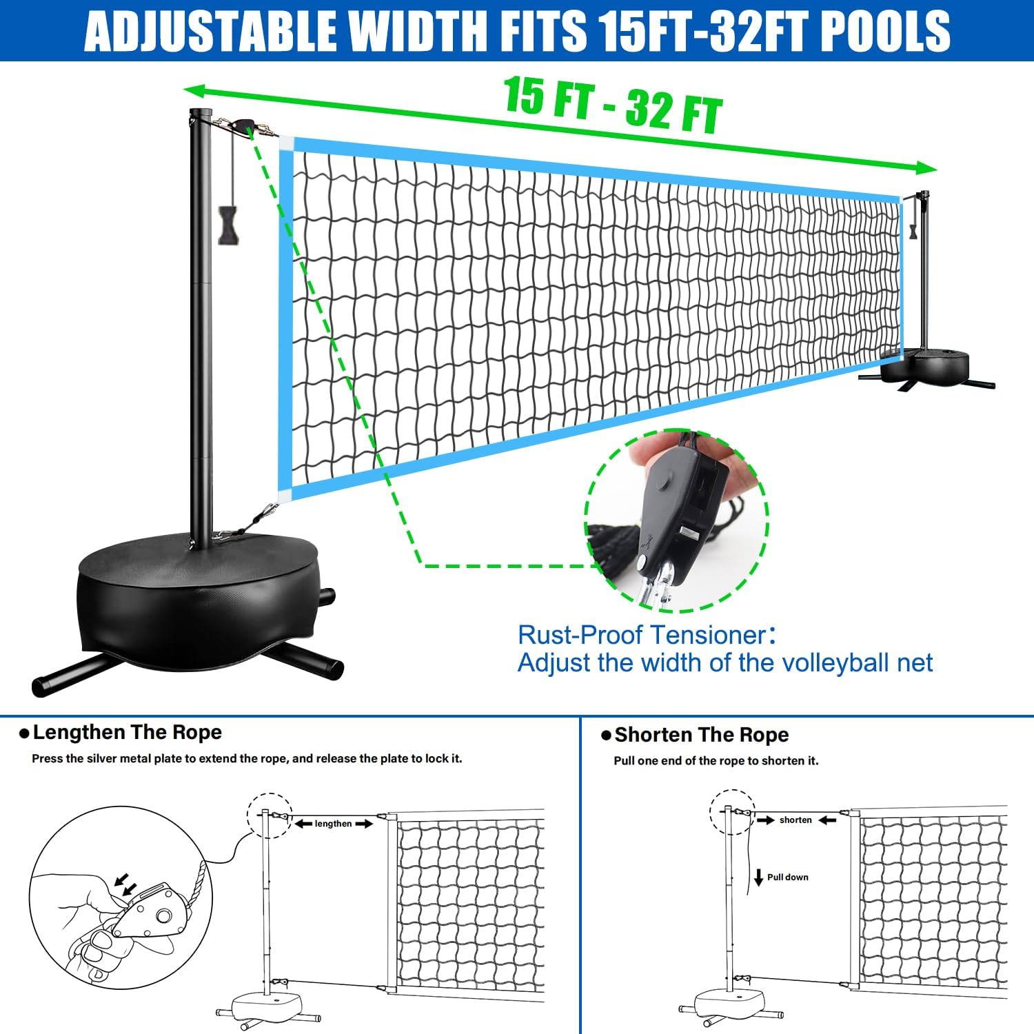 Portable Outdoor LED Volleybal - đánh giá và giá Outdoor Sports Net