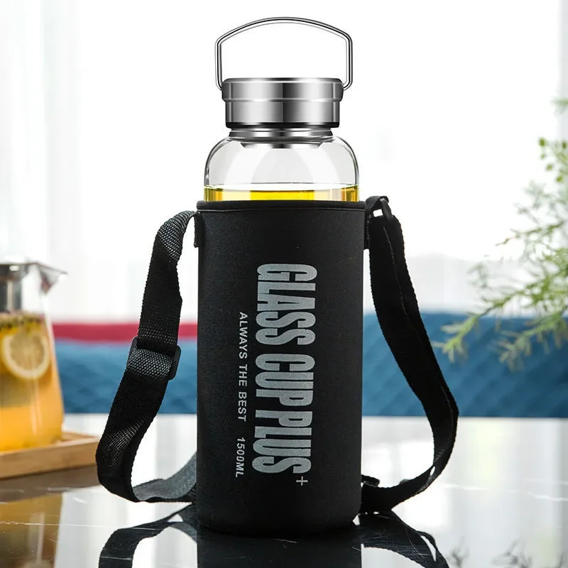 2L Glass Water Bottle with Str - đánh giá và giá Outdoor Sport Glass Water Bottle