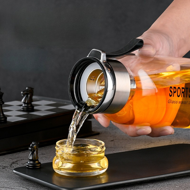 1.0/1.2 L Glass Water Bottle w - đánh giá và giá Outdoor Sport Glass Water Bottle
