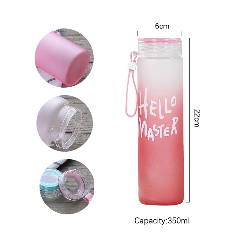 350ml Sport  Silicone Letter T - đánh giá và giá Outdoor Sport Glass Water Bottle