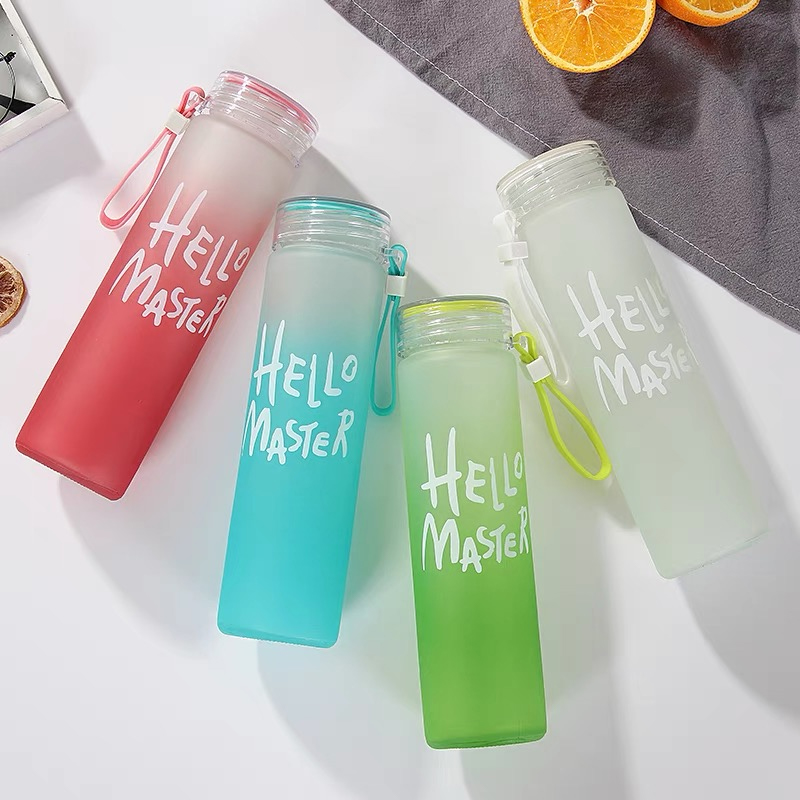 350ml Sport  Silicone Letter T - đánh giá và giá Outdoor Sport Glass Water Bottle