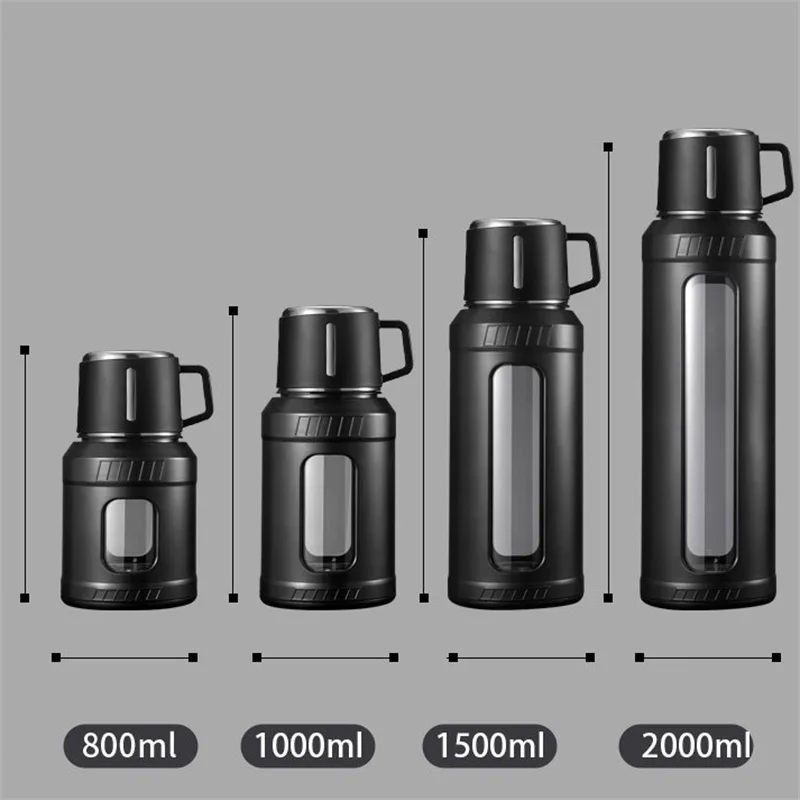 Large Capacity 2L Glass Water  - đánh giá và giá Outdoor Sport Glass Water Bottle