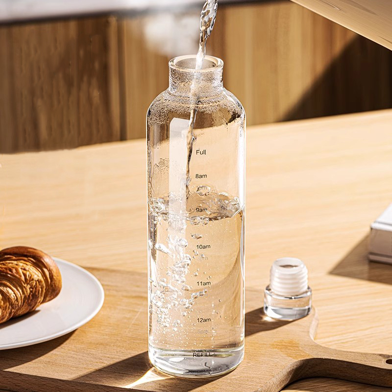 500/750/1000ml Glass Sport Wat - đánh giá và giá Outdoor Sport Glass Water Bottle